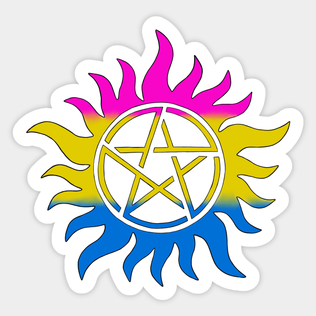 Pansexual Anti Possession Symbol Sticker by KayWinchester92